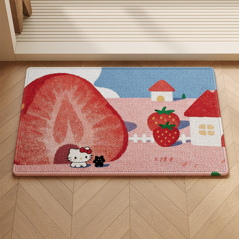 Playful Cat-Themed Bathroom Mat