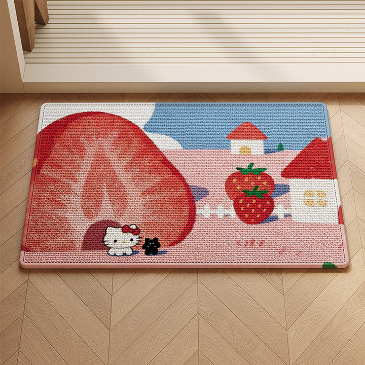 Playful Cat-Themed Bathroom Mat