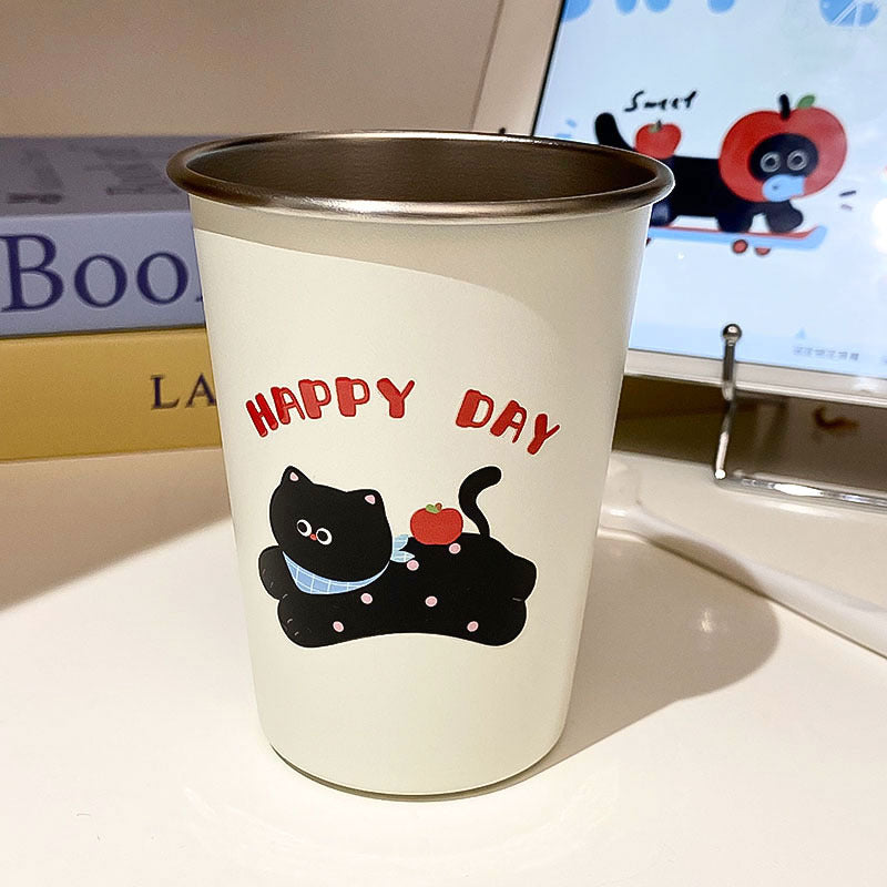 Stainless Steel Drinking Cup with Cheerful Dog Design Stornfield