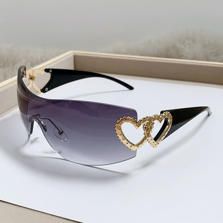 Ladies Designer Sunglasses with Luxurious Heart Accent Stornfield