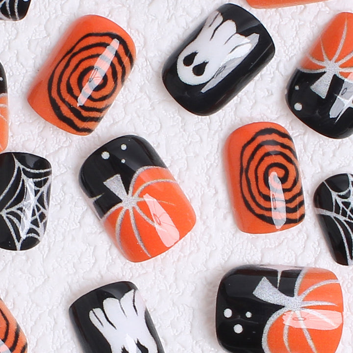 Acrylic nail set with creative Halloween designs Stornfield