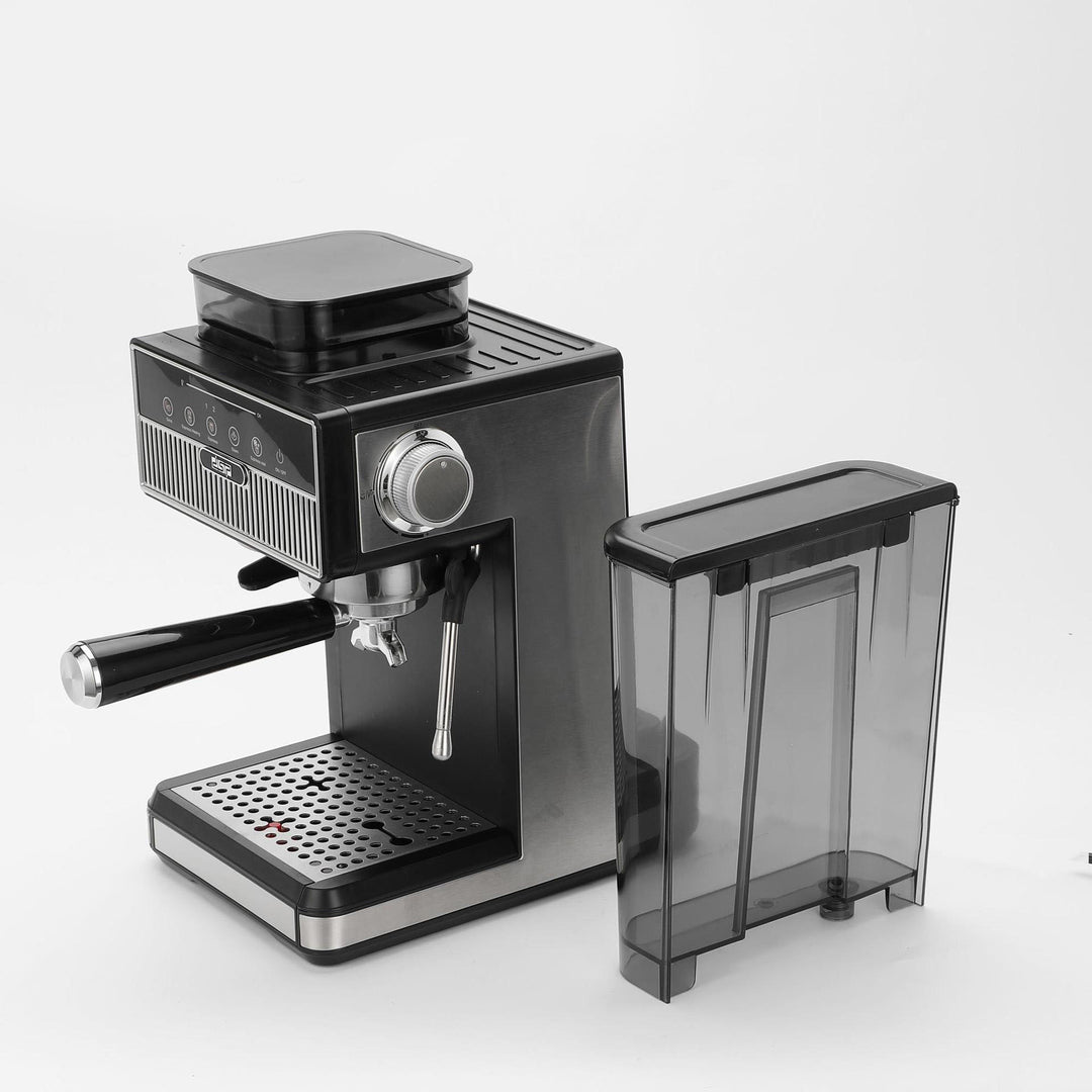 Espresso machine with integrated grinder and precise temperature settings Stornfield