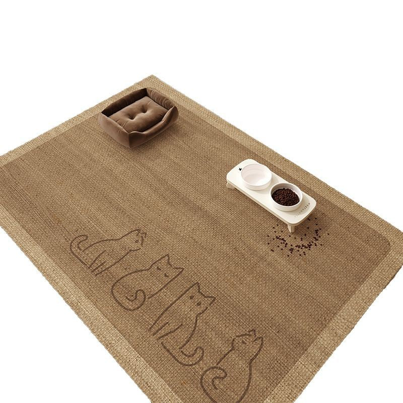 Cat-Themed Pet Feeding Mat