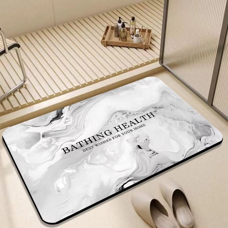 Non-Slip Marble Bath Mat
