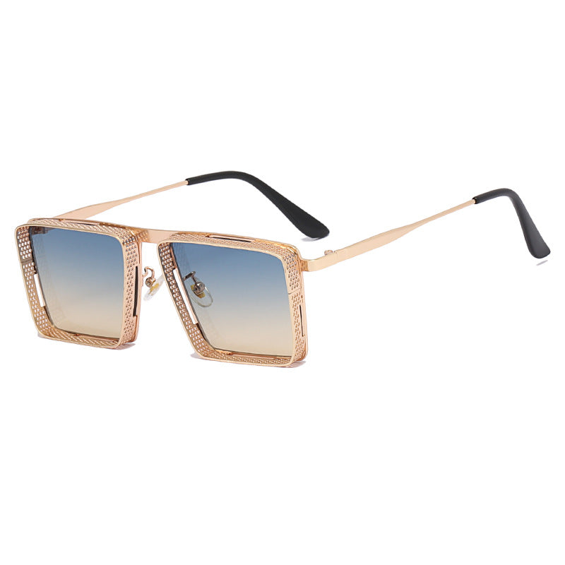 Ladies extravagant square sunglasses with perforated frame Stornfield