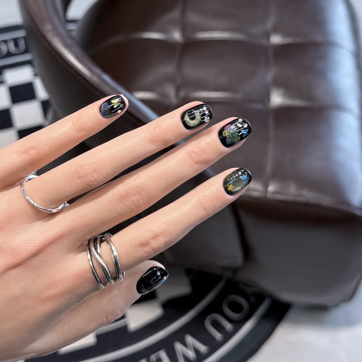 Galaxy-Themed Nail Art Set Stornfield