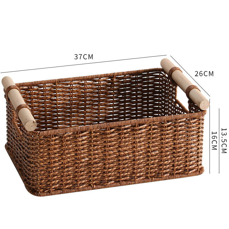 Decorative Woven Storage Basket with Handles Stornfield