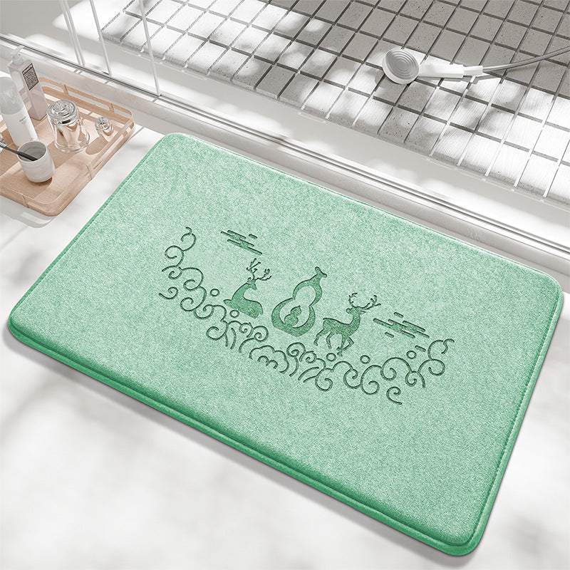 Playful Bunny Design Bath Mat Stornfield