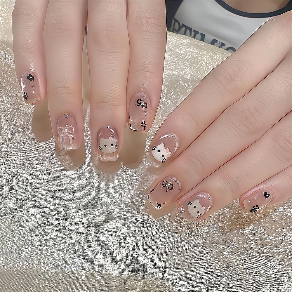 Kawaii Art Fake Nails In Playful Design Stornfield