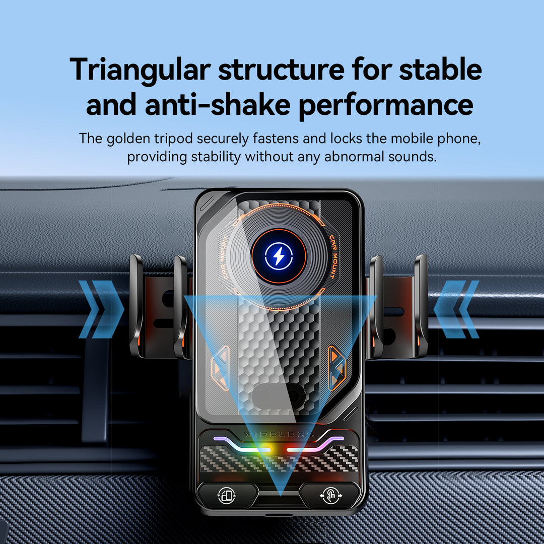Unisex Smartphone holder with fast charging function and integrated safety device Stornfiled