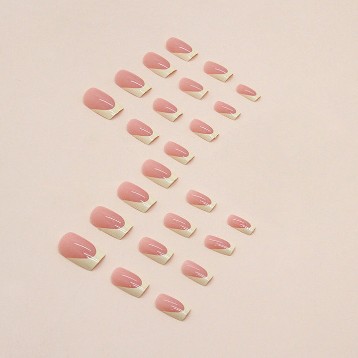 Elegant French Tip Nail Art Extensions Stornfield