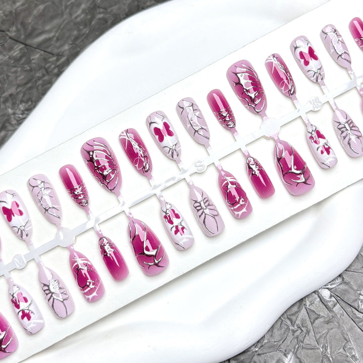 Floral Art Design Press-On Nail Set