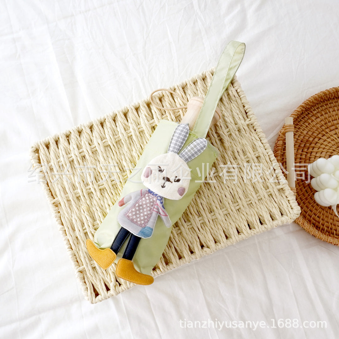 Ladies Foldable Umbrella Bag with Cute Rabbit Motif Stornfield
