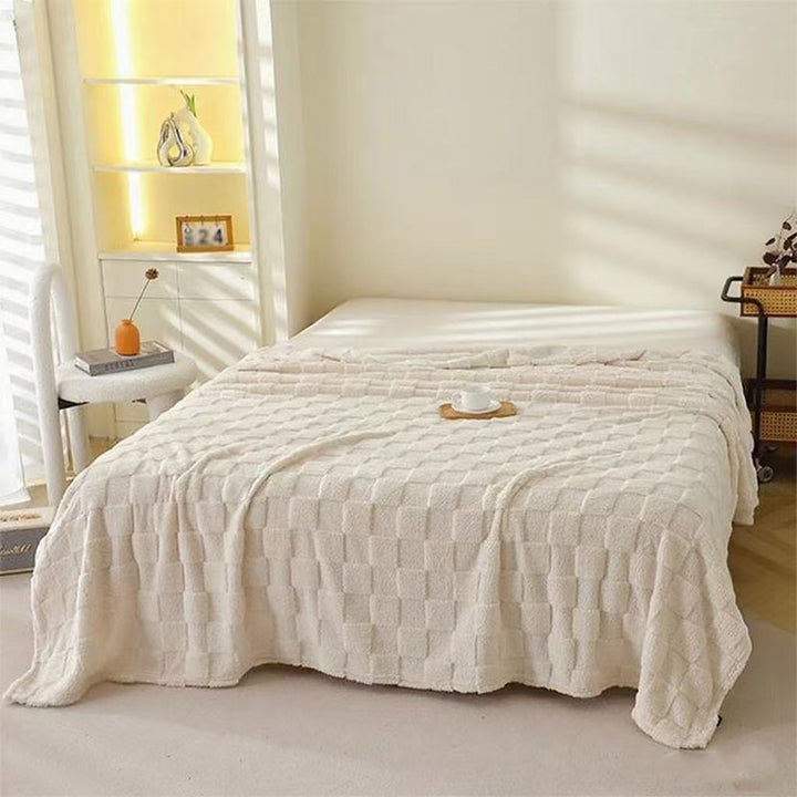 Women Plush Bedspread with Textured Design Stornfield