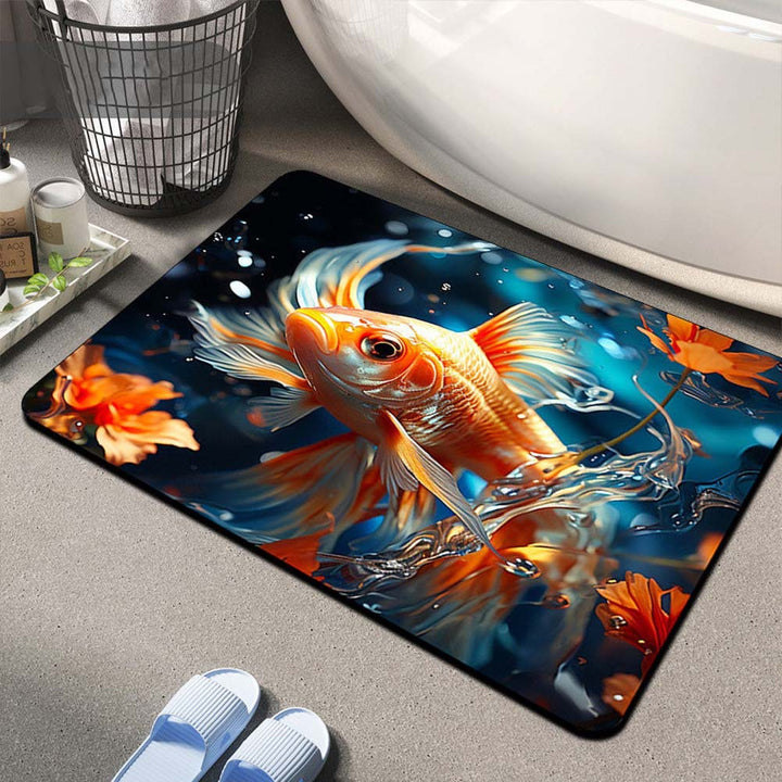 Floral Design Bath Mat