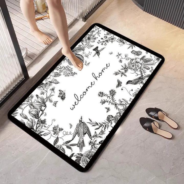 Floral Art Bathroom Mat Stornfield