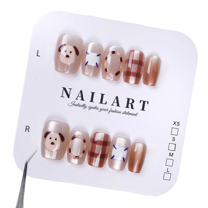 Artistic Character-Themed Press-On Nails Stornfield