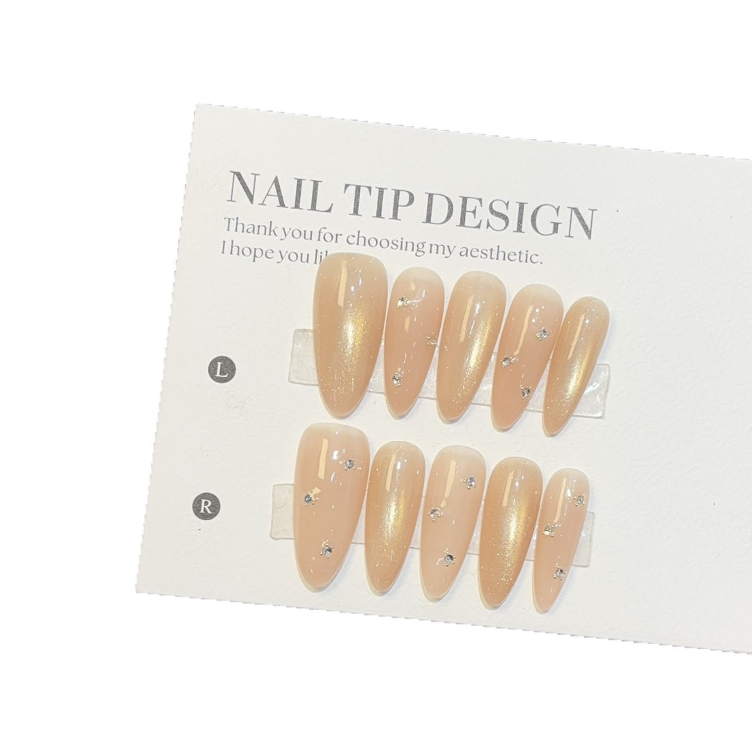 Elegant artificial nails with glitter accents Stornfield