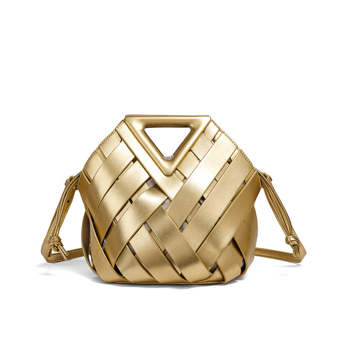 Handcrafted Woven Leather Shoulder Bag Stornfield
