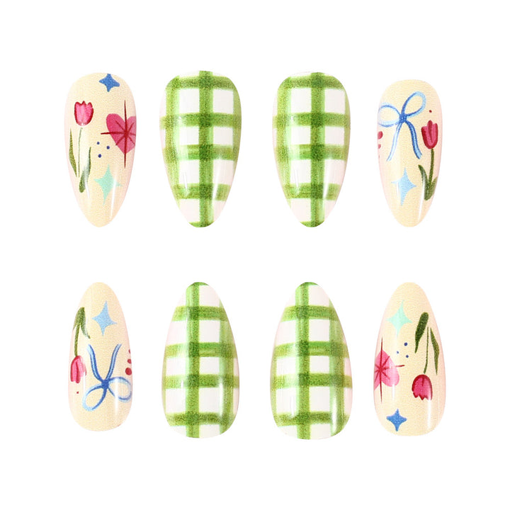 Floral Art Gel Press-On Nails Stornfield
