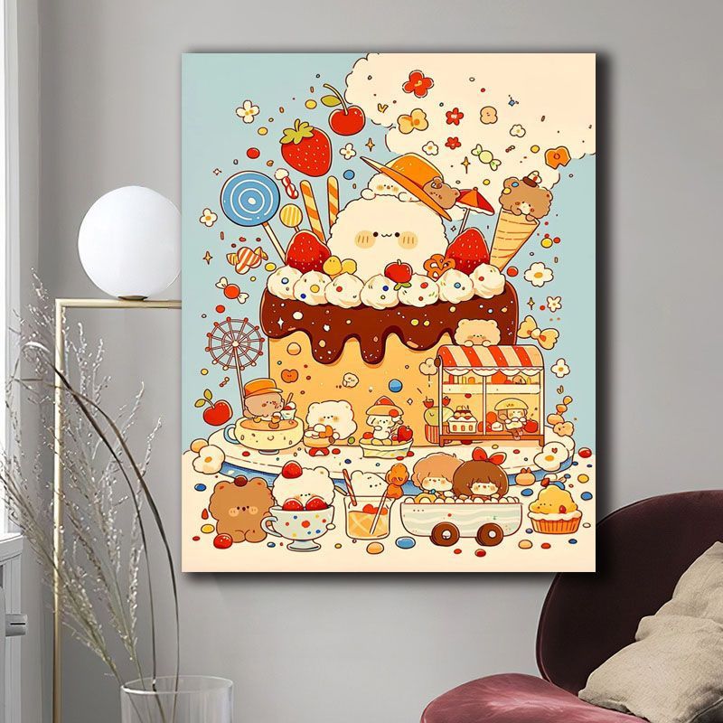 Whimsical Dessert-Themed Canvas Art Print Stornfield