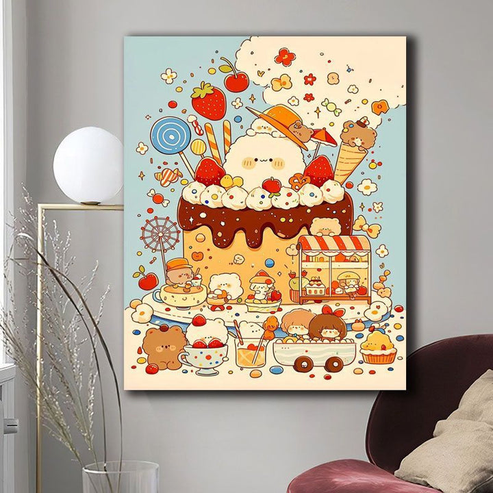 Whimsical Dessert-Themed Canvas Art Print Stornfield