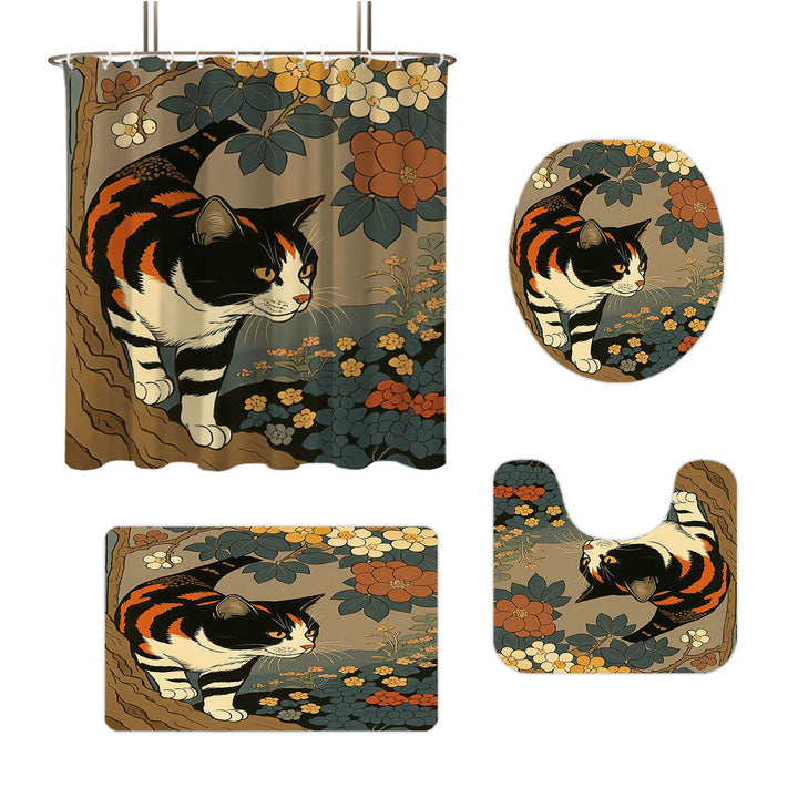 Artistic Cat-Theme Bathroom Decor Set Stornfield