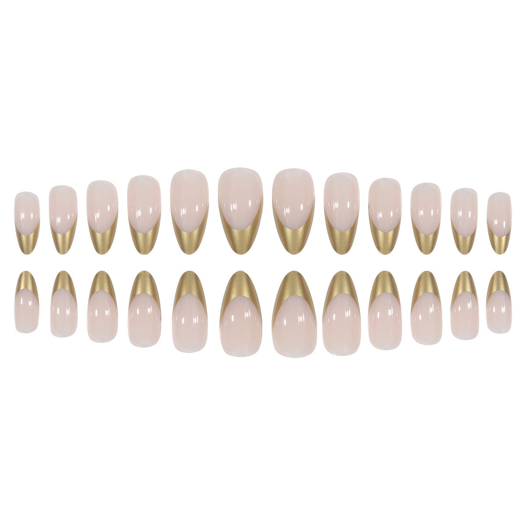 Elegant Metallic Tip Stiletto Press-On Nails Stornfield