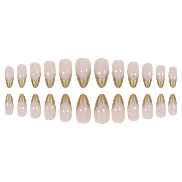 Elegant Metallic Tip Stiletto Press-On Nails Stornfield