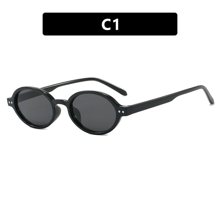 Ladies fashionable oval-shaped sunglasses with fancy frame Stornfield