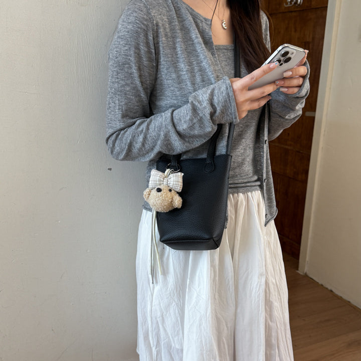 Compact Leather Mini Tote Bag