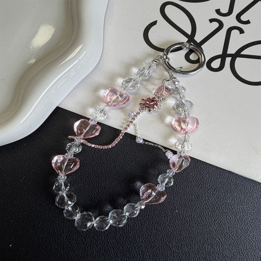 Heart-Shaped Beaded Keychain Stornfield
