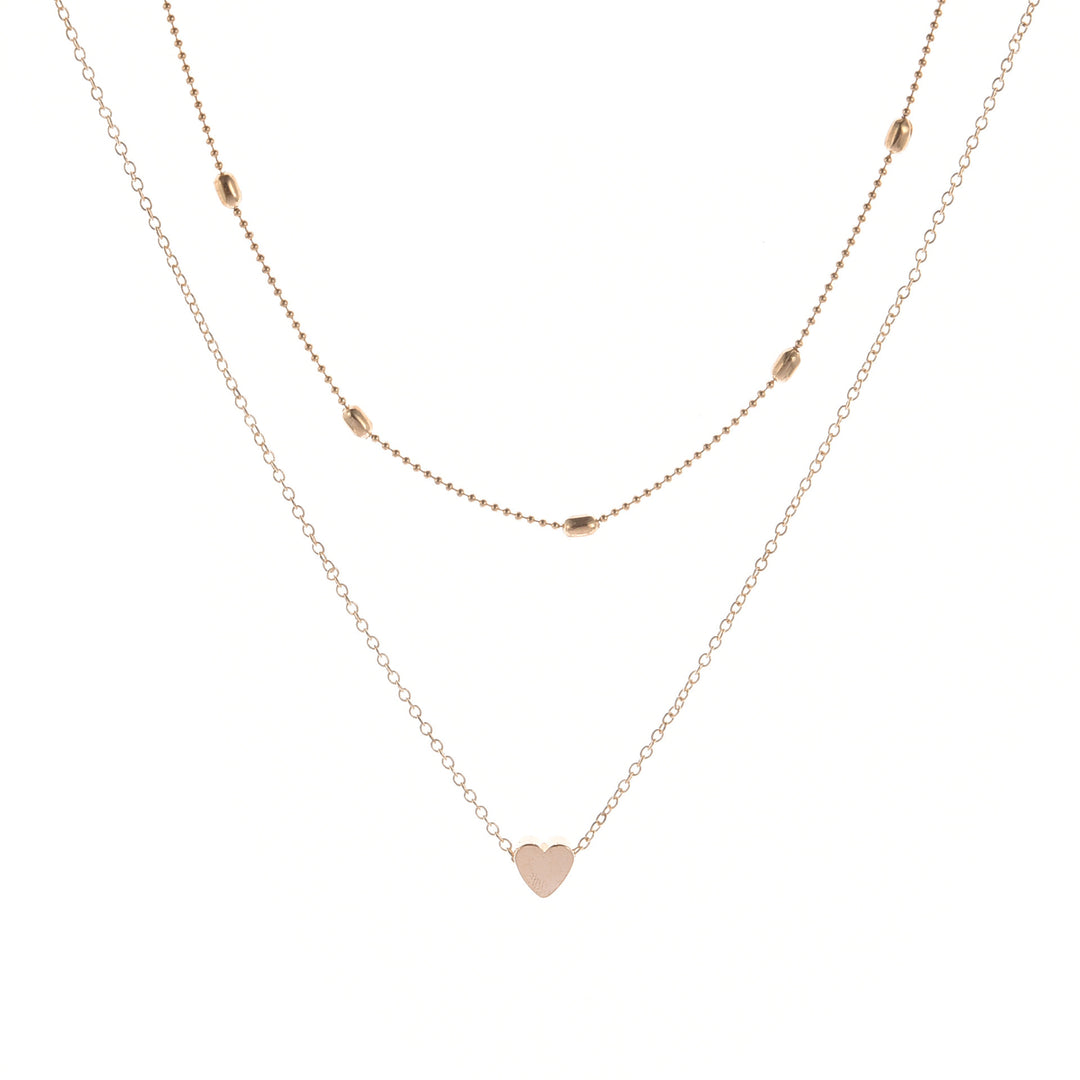 Heart-Shaped Charm Layered Necklace Stornfield