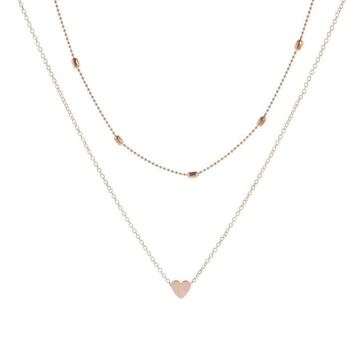 Heart-Shaped Charm Layered Necklace Stornfield