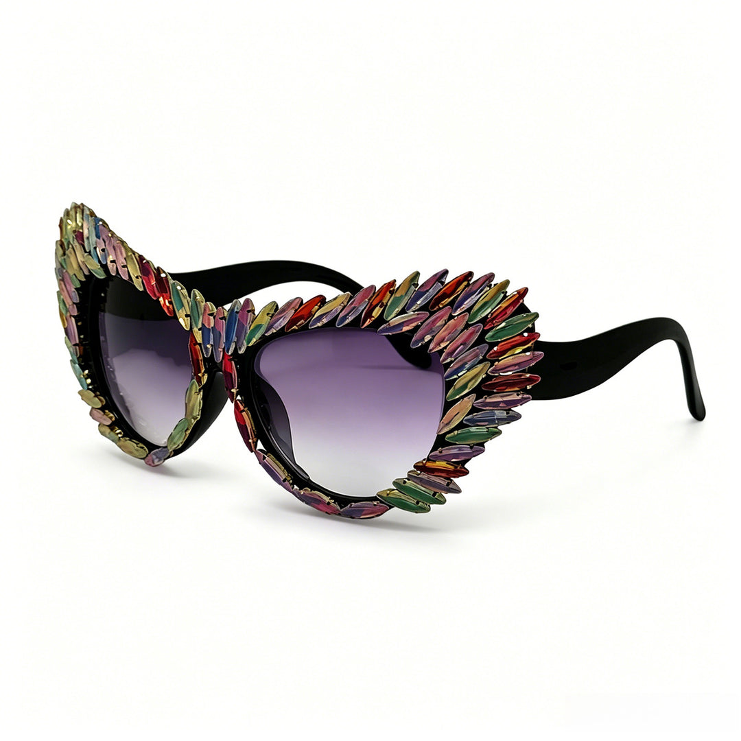 Women extravagant Cat-Eye sunglasses with diverse jewelry details Stornfield