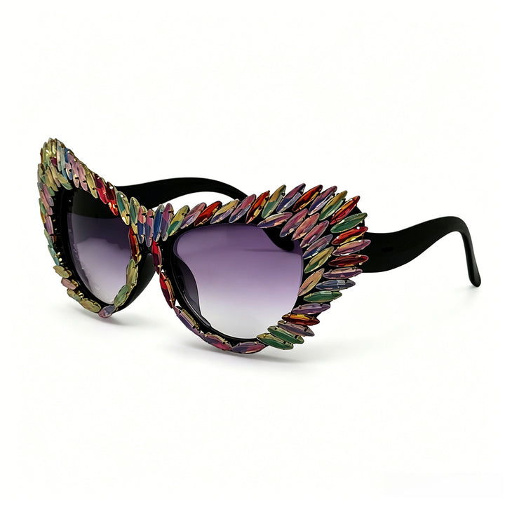 Women extravagant Cat-Eye sunglasses with diverse jewelry details Stornfield