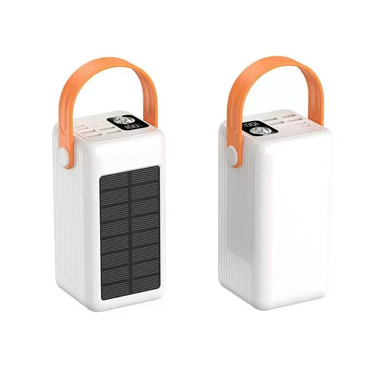 Portable Solar Power Bank with Integrated LED Light and Fast Charging Function Stornfield