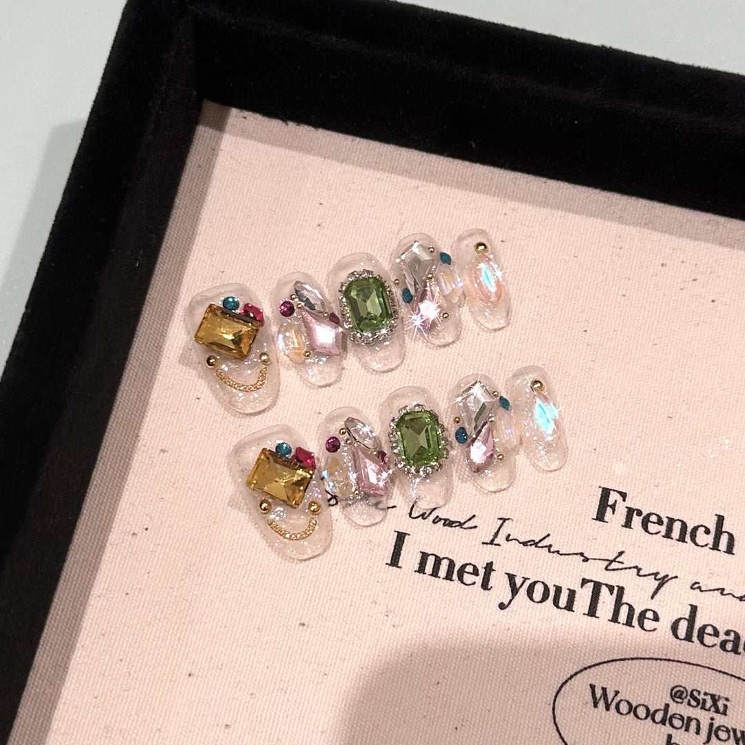 Crystal Embellished Nail Art