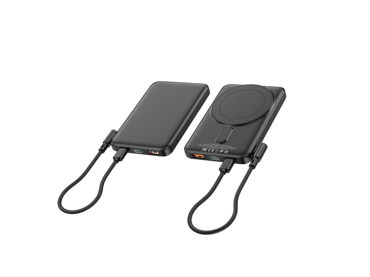 Portable power bank with integrated wireless charger and digital display Stornfield