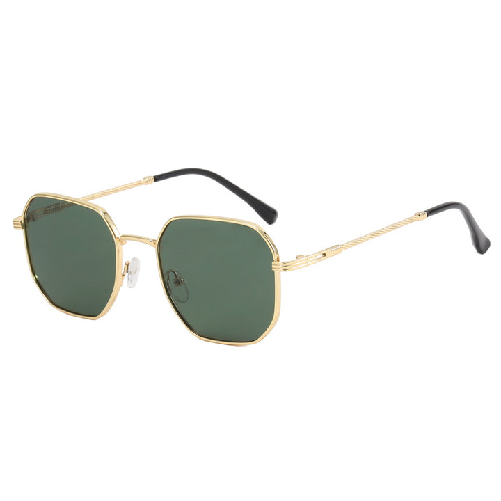 Ladies extravagant geometric sunglasses with striking metal frame Stornfield