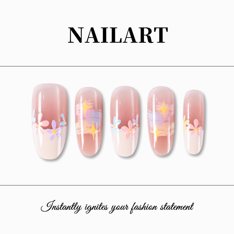 Floral Decorative Press-On Nail Set Stornfield