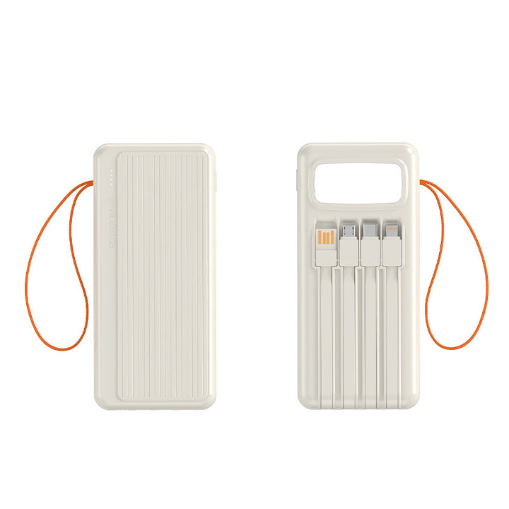 Multifunctional Solar Power Bank with Integrated USB Cable Stornfield