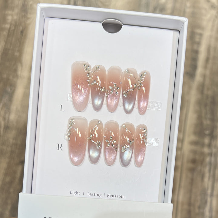 Reusable Elegant Press-On Nail Art Set Stornfield