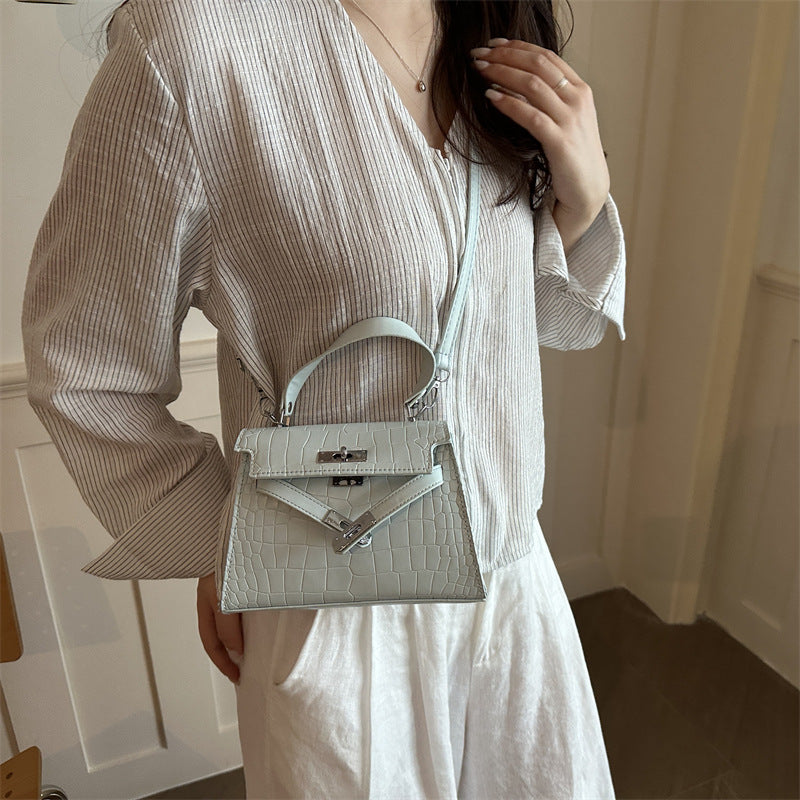 Elegant Crocodile-Embossed Handbag