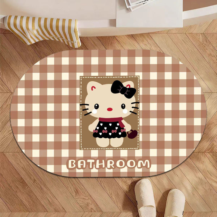 Playful Cartoon-Themed Bathroom Mat