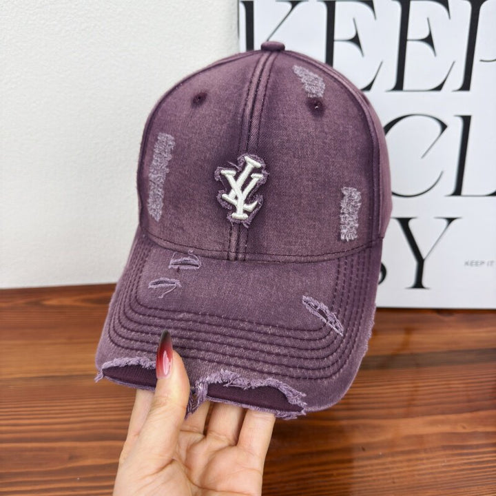 Men's Distressed Denim Adjustable Baseball Cap Stornfield