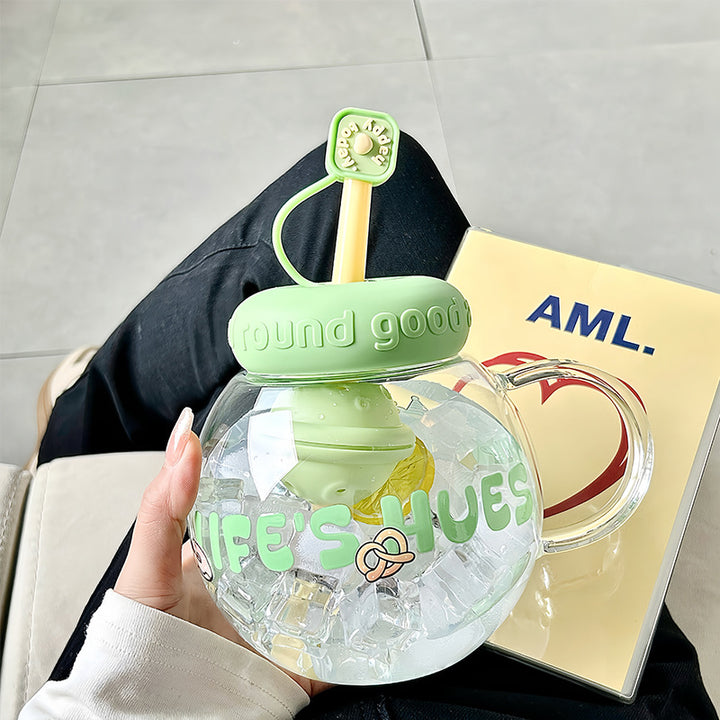 Women's drink container with integrated straw and cheerful fruit style design Stornfield