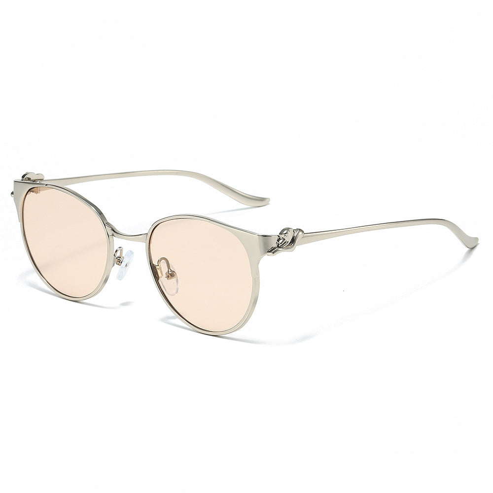 Elegant Cat-Eye Sunglasses with Decorative Gold Accents Stornfield