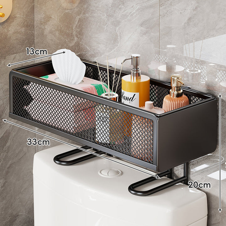 Over-Toilet Mesh Bathroom Storage Shelf Organizer