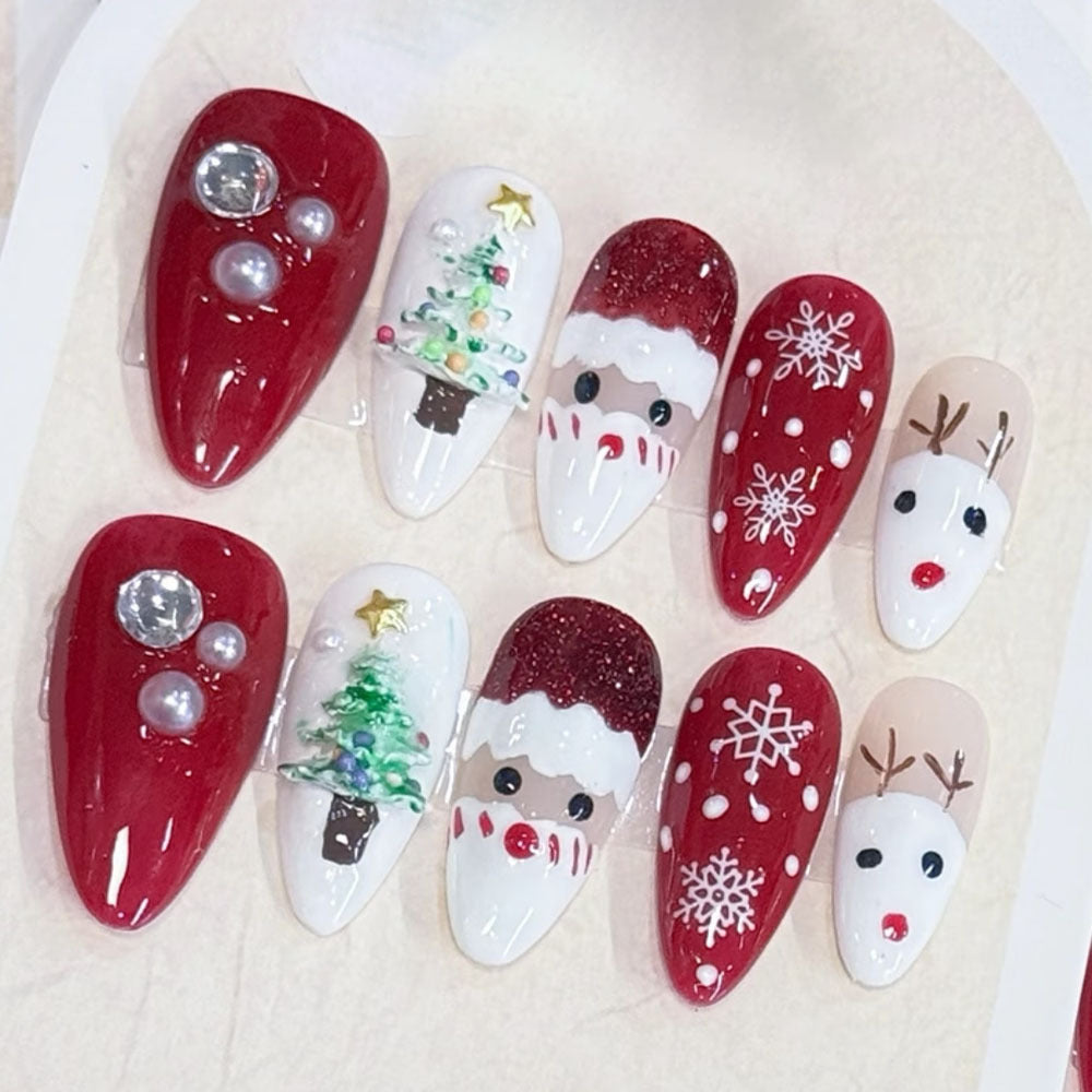 Festive art nails with Christmas motifs Stornfield 1787298489